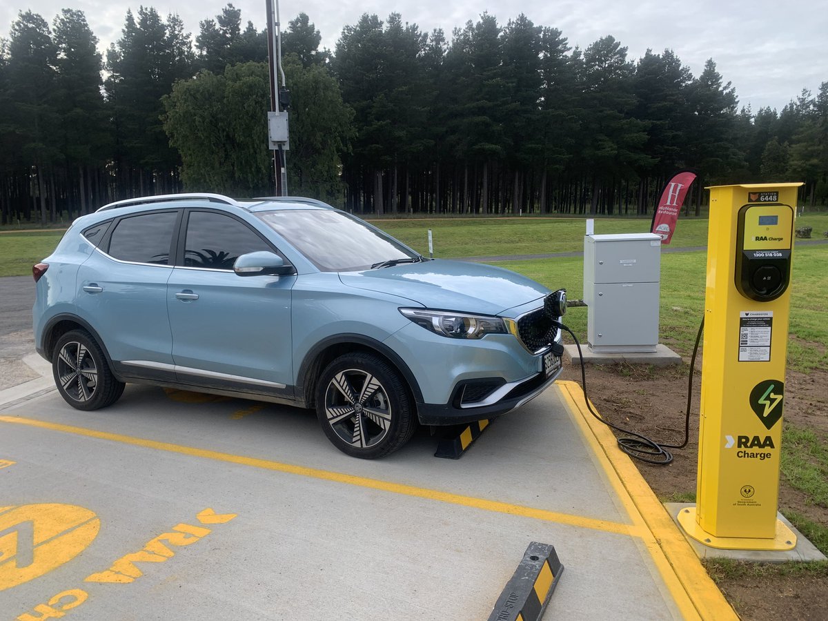 Trying out the new 7kW RAA charger at the William Macintosh Hotel  in Naracoorte. It’s great to have more EV charging facilities in the region!