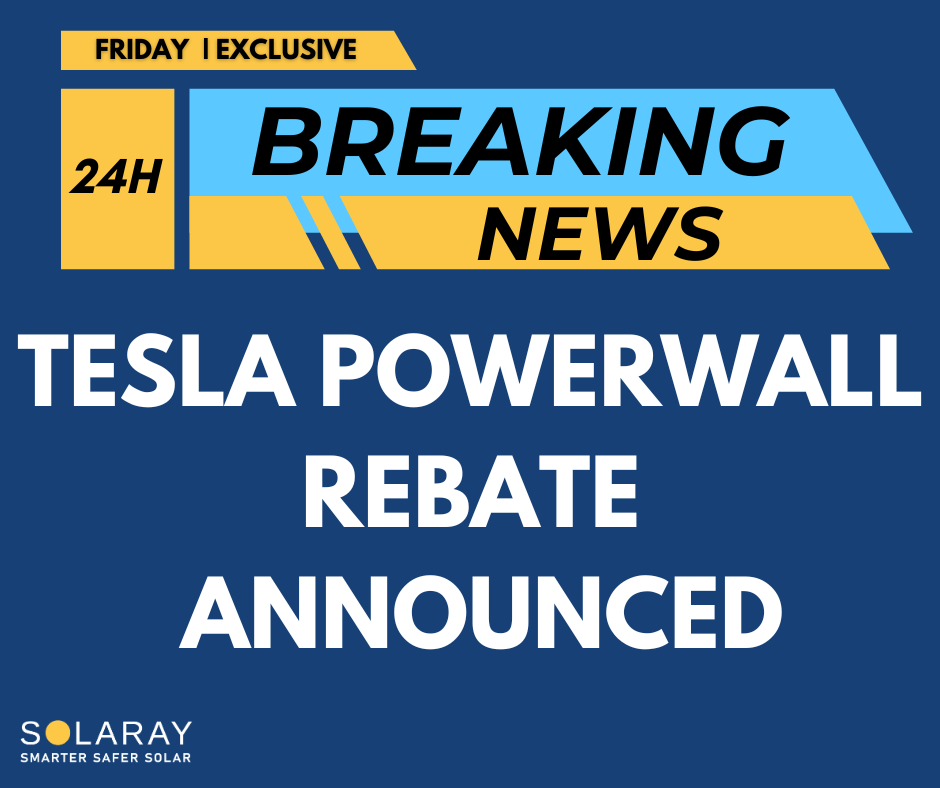 SolarayEnergy's tweet photo. 🚨 JUST ANNOUNCED 🚨

Take advantage of the @TeslaEnergy limited time offer and receive a $750 rebate on your Powerwall purchase. 

Offer includes new installations &amp; adding additional Powerwalls to existing sites.

LEARN MORE: https://t.co/0QG4FVNCwc

#Powerwall #CleanEnergy https://t.co/m2yYUNsS7y