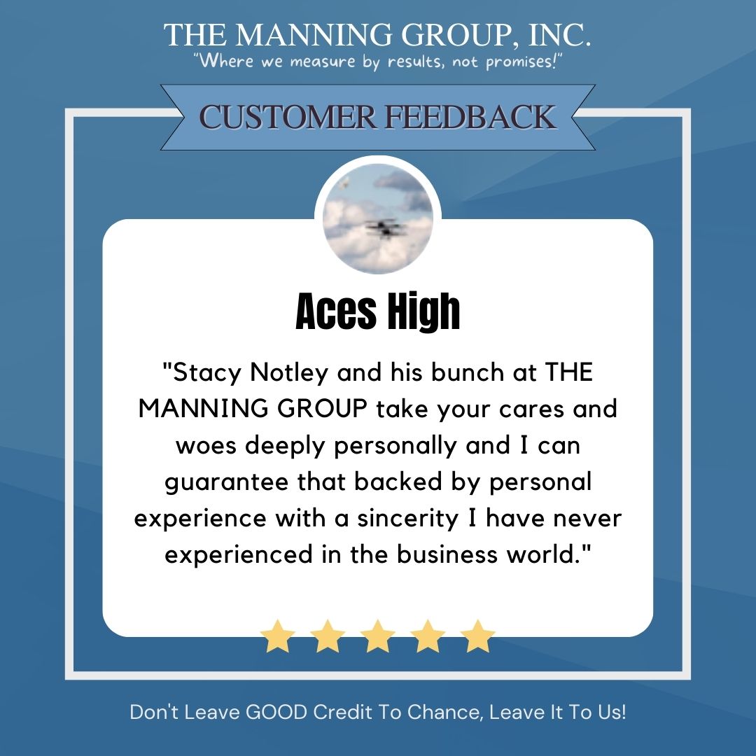 Thanks for these kind words, 'Aces!'  We sure appreciate it!

#credit 
#credittips 
#creditscore 
#creditscores 
#creditscoregoals 
#creditrepair 
#creditrepaircompany 
#creditrepairreviews
#debtmanagement 
#debtmanagementreview
#debtmanagementreviews