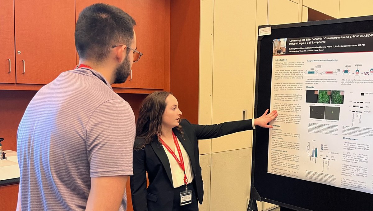 Briana, Ph.D., ELS (@dennehey2014) on Twitter photo Two wonderful <a href="/TheSantosLab/">Margarida Santos</a> interns, Sadie Gaskins and Nicole Dawson, did a fantastic job presenting their summer project research posters <a href="/MDAndersonNews/">MD Anderson Cancer Center</a>! Two wonderful <a href="/TheSantosLab/">Margarida Santos</a> interns, Sadie Gaskins and Nicole Dawson, did a fantastic job presenting their summer project research posters <a href="/MDAndersonNews/">MD Anderson Cancer Center</a>!