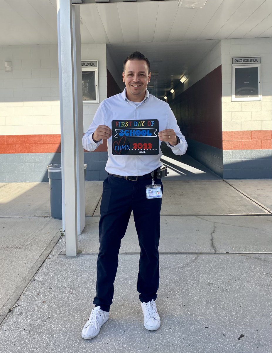 First day of school, 2023, and first day at CHMS, Assistant Principal, Cabrera.