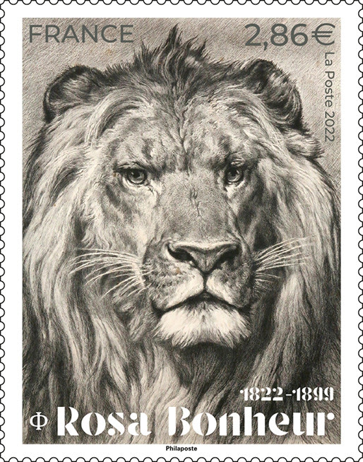 This year, in the 32nd edition of a competition sponsored by @lisalaposte, the winner of the 'most beautiful' prize was a stamp that reproduces a depiction of a lion by #RosaBonheur. It was issued in 2022 to recognize the bicentenary of the artist's birth.  #WorldLionDay