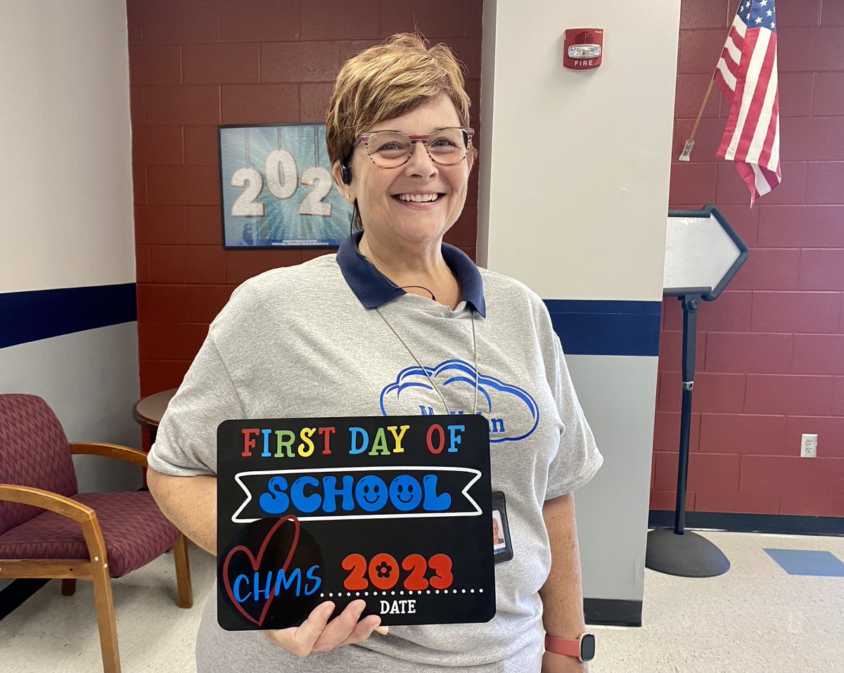 First day of school, 2023, Assistant Principal Yohn.