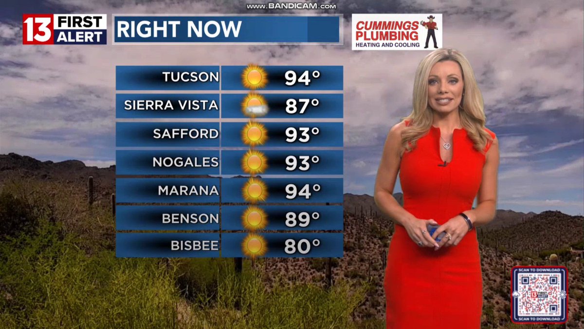 NewsWatcher102's tweet photo. Part 1: @alliepottertv so gorgeous/sexy/very pretty in orange from earlier today! 😍🤩💘🔥❤️🧡 #AzWx #TucsonWx #KOLDNews #AlliePotter https://t.co/O3mtLG9mr6