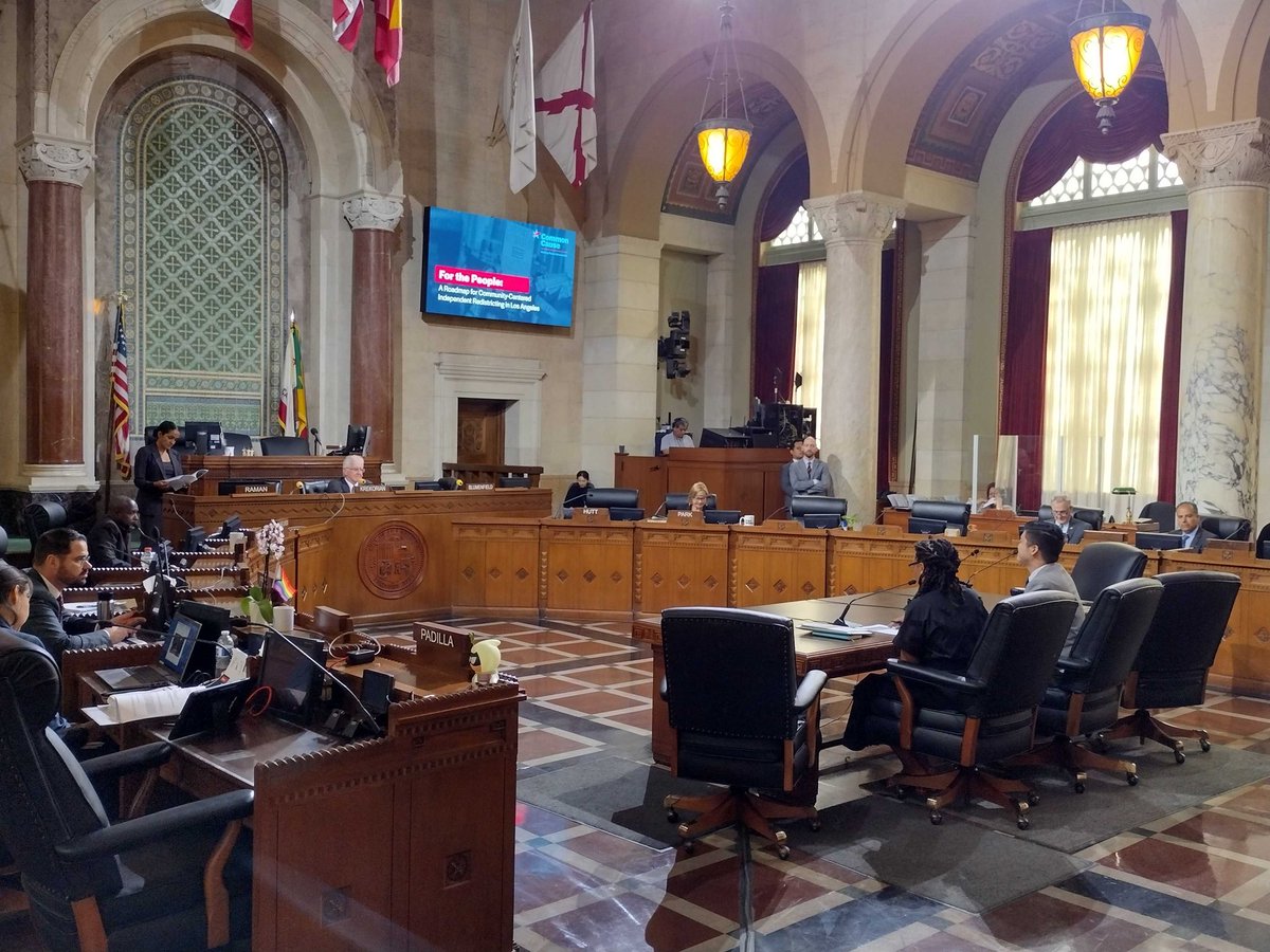 Today, CA Common Cause was proud to go to LA City Council and champion a truly independent redistricting commission and meaningful Council expansion. Together, we can ensure a fair, transparent, trustworthy, and community-driven redistricting process for LA!