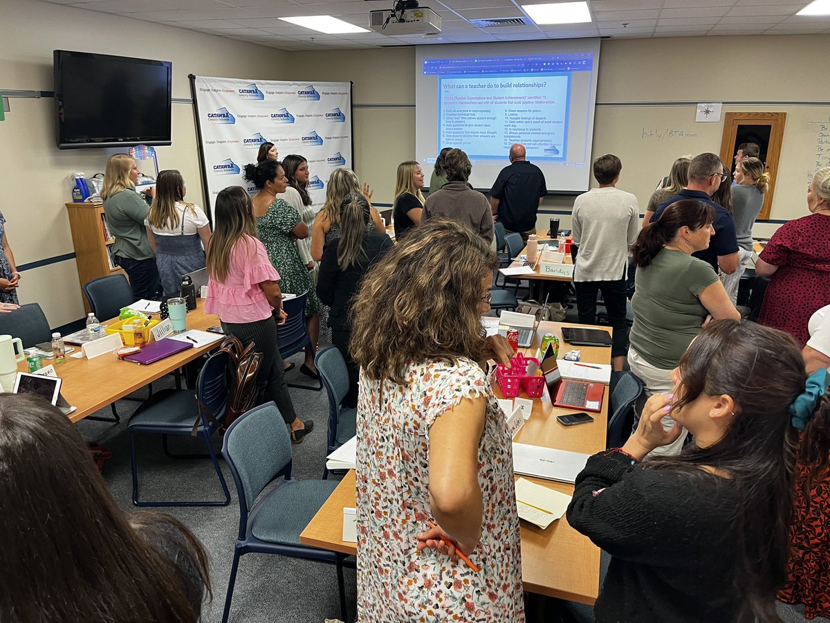 FredWhalen's tweet photo. Great week working with our new beginning teachers! So excited to see the positive impact these amazing people will have with our @catawbaschools students! Thanks so much to everyone who helped ❤️ https://t.co/esTJTnYLHx