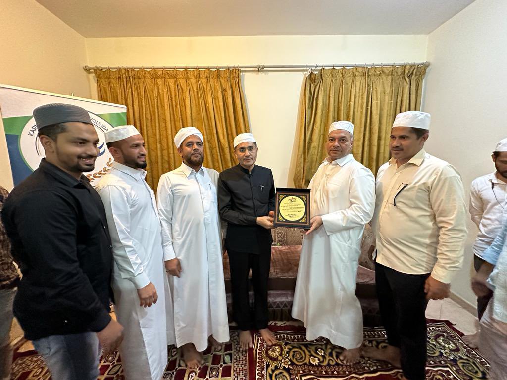 kcfqatar's tweet photo. #KCFQatar felicitated the @CouncilKcf general secretary #PMH #HameedEshwaramangala in recognition of his invaluable contribution to #KCF https://t.co/5tKKFfnaki