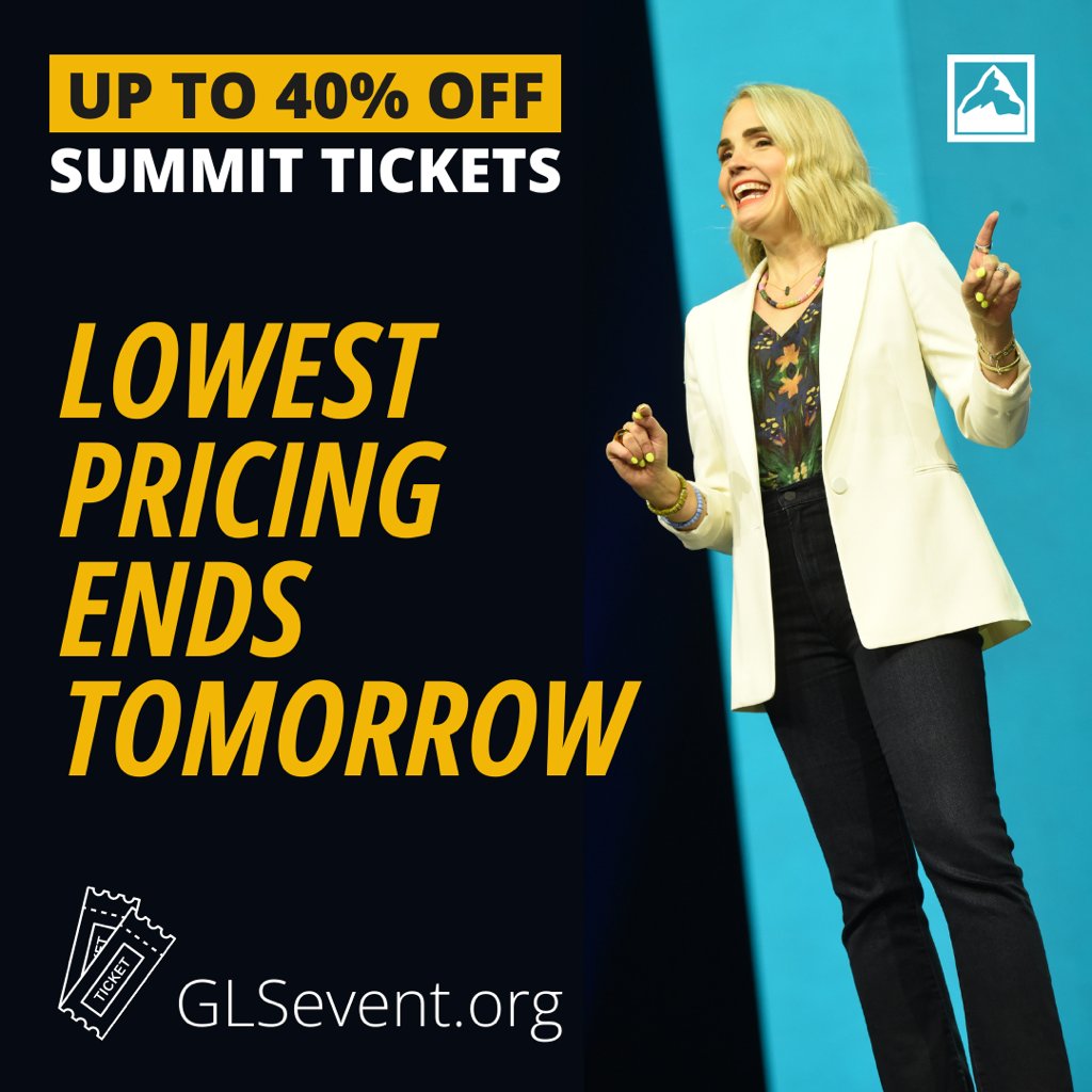 GLNsummit's tweet photo. Last Day Alert! Tomorrow is your final shot at grabbing the best ticket rates for GLS24! There is a discount of up to 40% off!
Don't delay, register today! https://t.co/CuOmWMKhc1
#LeadtoInspire #LastCall #LeadandSave #GLS24 #LeadershipJourney #NeverStopLearning https://t.co/CdI2LL9k4P