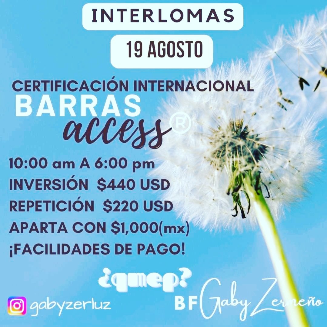 Gabyzerme's tweet photo. ¡Descubre la maravilla de la liberación mental y emocional con las clases de Barras de Access Consciousness! 🌟
¿Estás buscando una forma efectiva de liberar el estrés, los bloqueos y las limitaciones que te impiden vivir plenamente? 
💳 Pregunta por las facilidades de pago. https://t.co/lqoqxSmSci