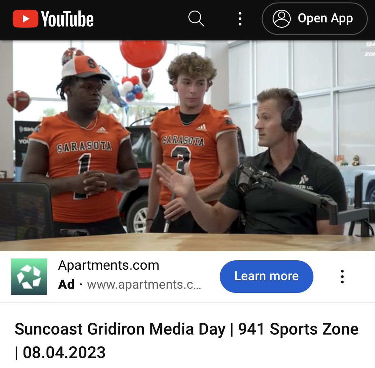Check out our <a href="/Sarasota_FB/">Sarasota Football</a> media day with <a href="/941sportszone/">941sportszone</a> talking about the 2023 season with <a href="/Joe_Zieg/">Joe Ziegler</a> and <a href="/NickWasowicz/">Nick Wasowicz</a> our interview starts at the 3:30:30 mark. Here’s the link: youtu.be/z2WVcoIOk_k