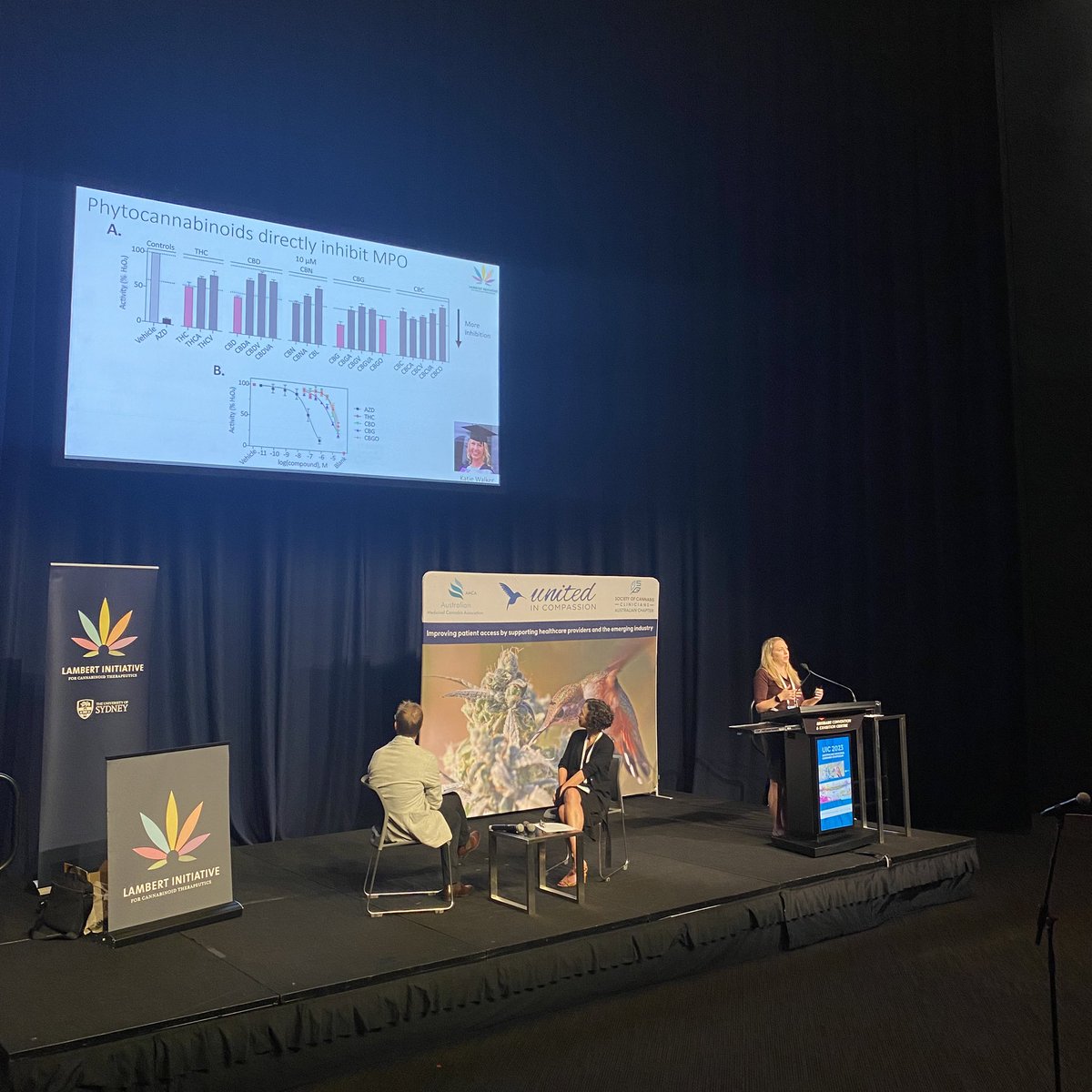 Lambert_Usyd's tweet photo. Research Fellow @EA_Cairns giving an overview of her work looking at #phytocannabinoids in ๐ฅinflammation, ๐ฆ microbials and ๐ anxiety-related behaviours.
And! Read her latest work on #medicinalcannabis prescribing in psychiatric conditions here โก๏ธ https://t.co/3GLoFKcFFi https://t.co/8YOCIi2Fmw