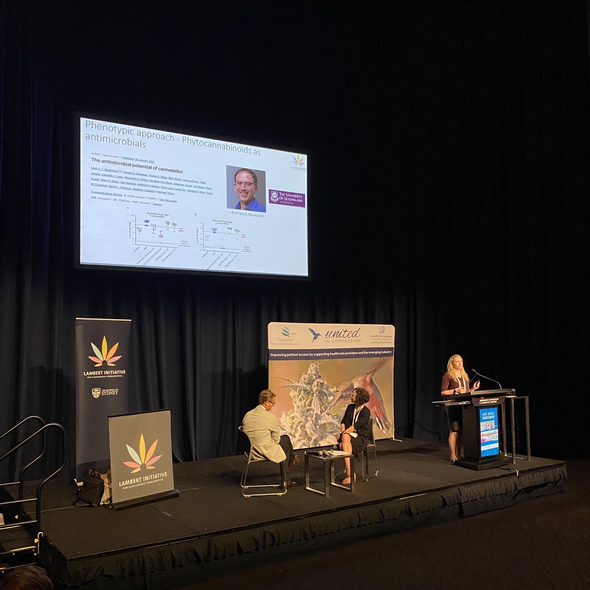 Lambert_Usyd's tweet photo. Research Fellow @EA_Cairns giving an overview of her work looking at #phytocannabinoids in ๐ฅinflammation, ๐ฆ microbials and ๐ anxiety-related behaviours.
And! Read her latest work on #medicinalcannabis prescribing in psychiatric conditions here โก๏ธ https://t.co/3GLoFKcFFi https://t.co/8YOCIi2Fmw