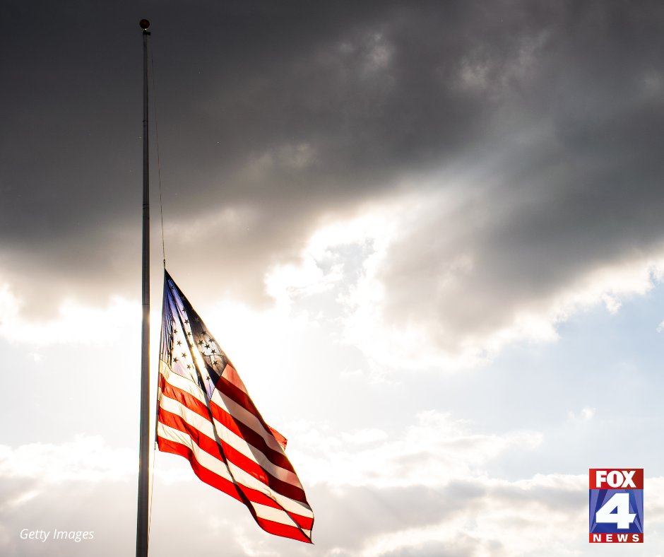 fox4kc's tweet photo. Kansas Governor Laura Kelly is directing flags be flown at half-staff at all state grounds, buildings and facilities from sunrise to sundown on Monday, Aug. 14, to honor fallen Fairway Police Officer Jonah Oswald. https://t.co/ppwhuKpkkC https://t.co/MDvbctIBj7