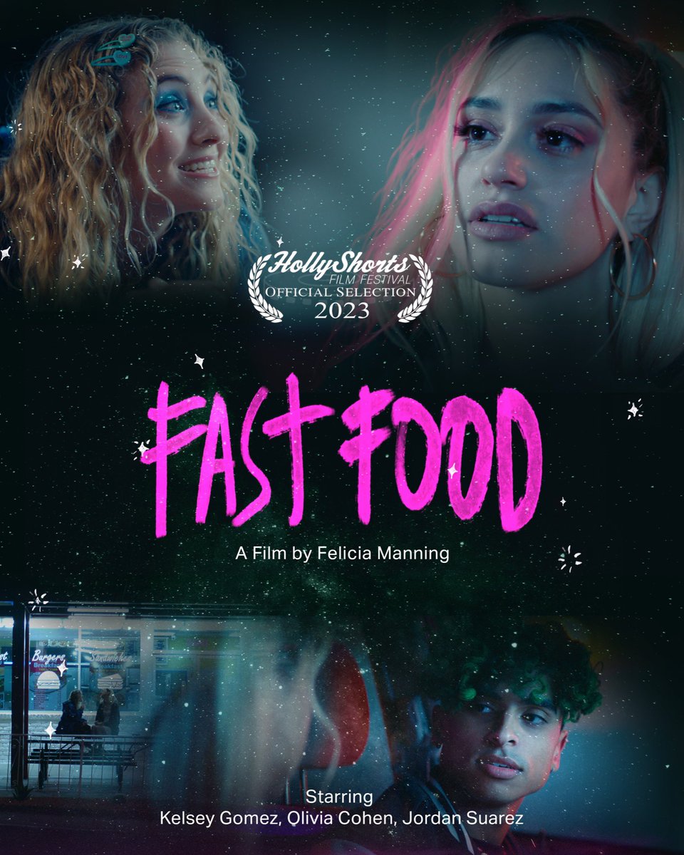 FAST FOOD will have its West Coast Premiere at @hollyshorts on August 16 at 2:30pm. We’re beyond excited to be a part of this festival!
