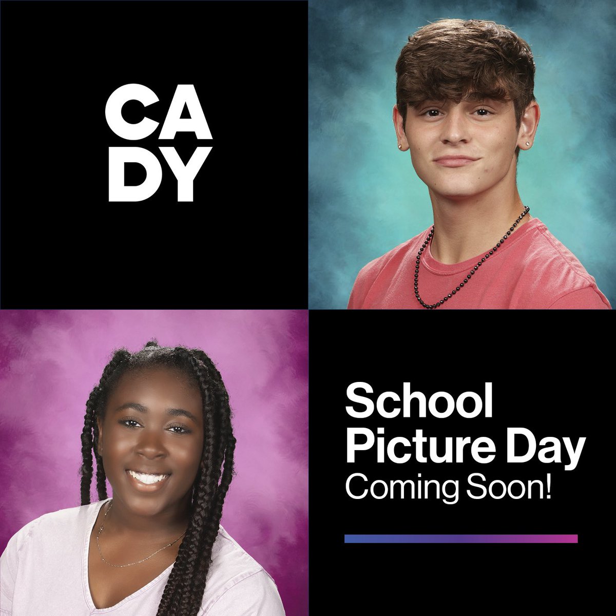 Don’t miss your chance to be in the yearbook! Picture Day is Friday, Aug. 18. Purchase a package BEFORE Picture Day to save $10! Check out this deal at CADY.com/PictureDay #CADY #CADYpics