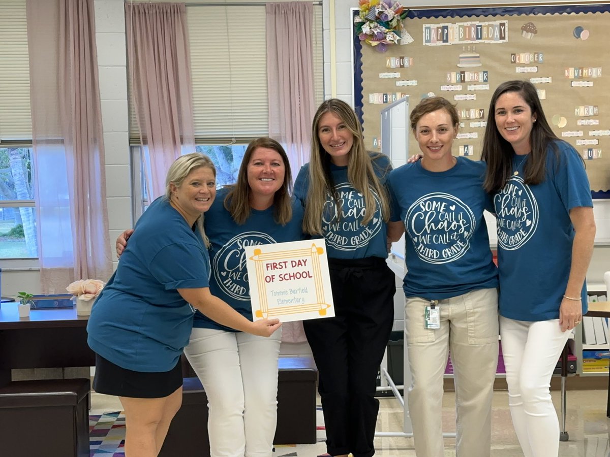 1st day of school!! <a href="/Parkersteph24/">Stephanie Parker</a> <a href="/Dolangtbe/">Mrs. Dolan</a> <a href="/Miss_PopoffTBE/">Sophia Popoff</a> <a href="/MrsHesterTBE/">Kristin Hester</a> <a href="/TommieBarfield/">Tommie Barfield</a>