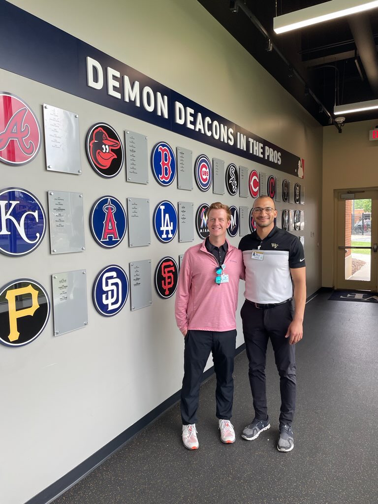 <a href="/AtriumHealth/">Atrium Health</a> 2023 Sports Physical Therapy residents Michael Crinion &amp; <a href="/RGW_fisio/">Ryan G. Wilkins</a> learning from the specialists running the <a href="/AtriumHealthWFB/">Atrium Health Wake Forest Baptist</a> pitching lab. Learn more about our new program here atriumhealth.org/education/cent…
