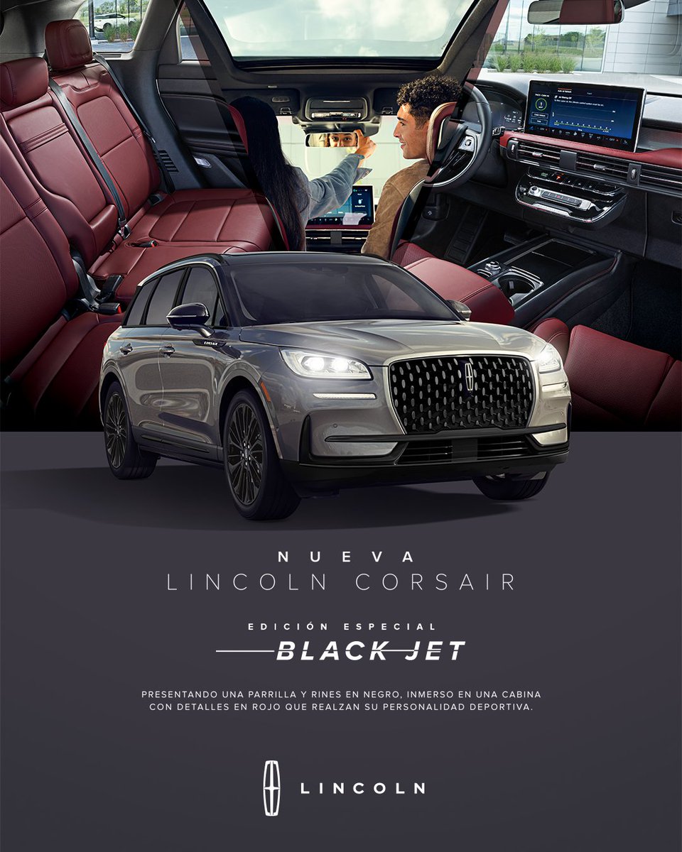 LincolnMexico's tweet photo. 🛣️ Abre los ojos a un nuevo horizonte. 
La Edición Limitada de la nueva #LincolnCorsair hace tu presencia inolvidable.

#BlackJet 😎
#EstoEsLincoln #LincolnMéxico #LinCool https://t.co/RSHp6jC1b2