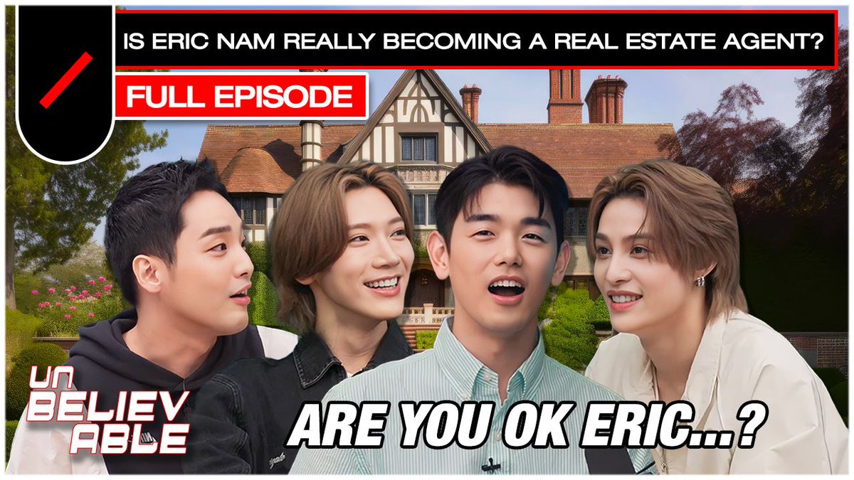 WayV_official's tweet photo. Is Eric Nam Really Becoming a Real Estate Agent? 🏡 | UNBELIEVABLE EP.2

https://t.co/1nRsYahBGP

#UNBELIEVABLEShow #DIVEStudios 
#TEN #李永钦 #YANGYANG #刘扬扬 
#WayV #WeiShenV #威神V https://t.co/lG0ZsU919o