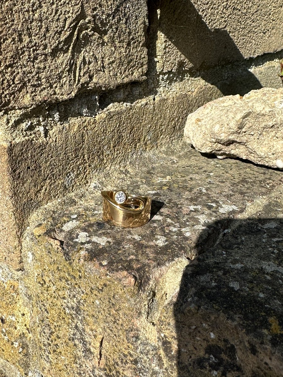 Upcycled gold bangles and mummy’s engagement ring.  Jenny trusted me with her mum’s legacy.  I think I’ve done it justice.