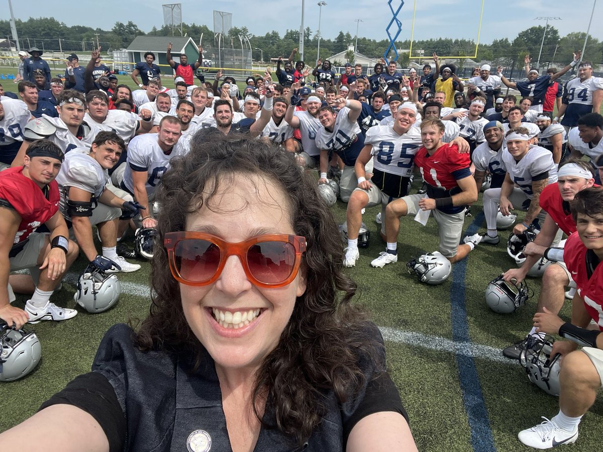 Hangin’ with @UNH_Football for the first day in pads. @UNHWildcats #betheroar #cat2unt4med