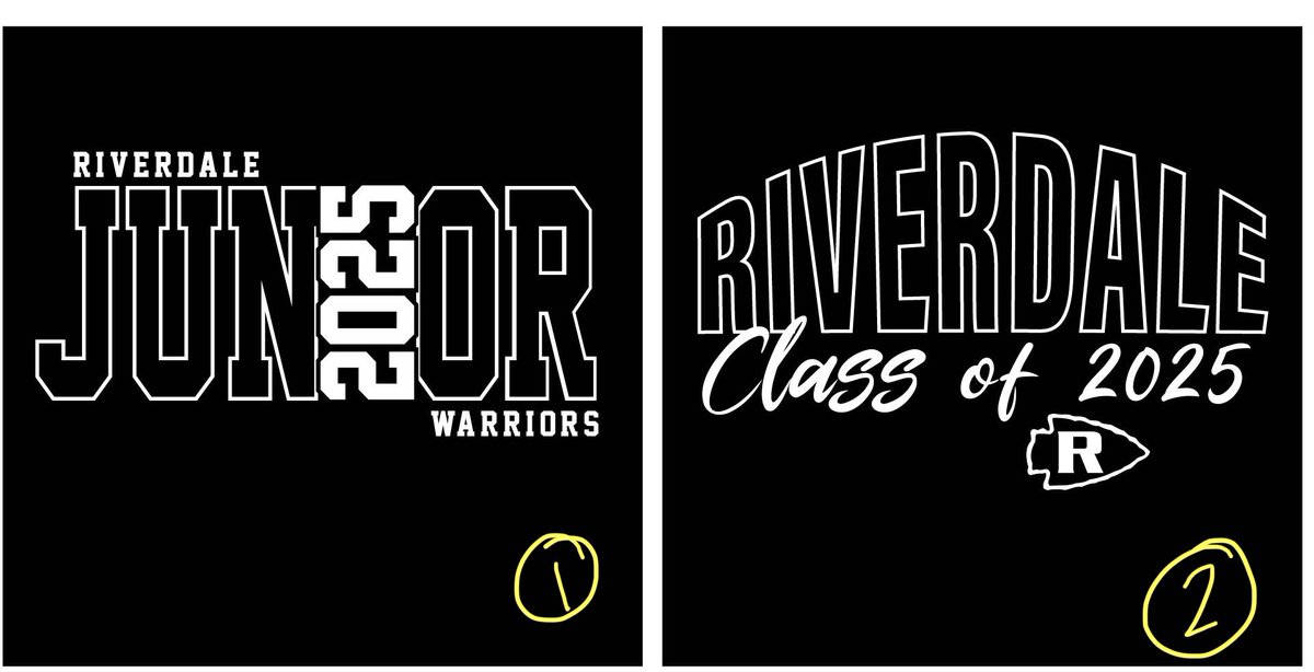 ‼️ <a href="/RiverdaleHighTN/">Riverdale HS</a> JUNIORS! Vote on your favorite design for your pep rally shirt!‼️