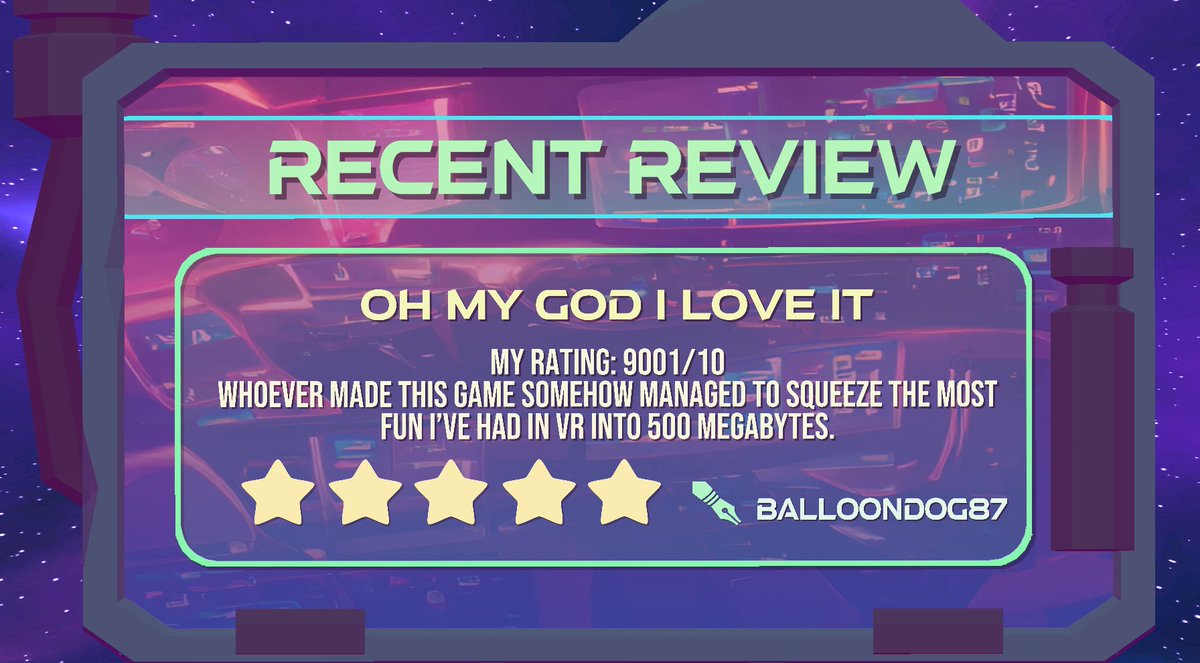 RogueVr's tweet photo. ๐ Baloondog87 loves it, we love it, we bet you'll love it too. Check out Rogue Ascent VR!๐
#vrgaming #roguevr #vr https://t.co/sAPaymEDMr