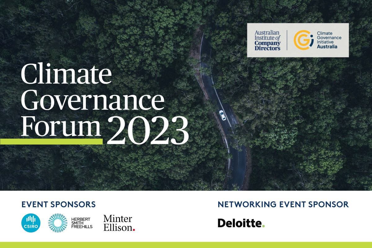 @AICDirectors excellent sessions this morn @ AICD #Climate Governance Forum. Mandatory #climatedisclosure reporting is a hot topic, it’s daunting & complex but a strategic shift & critical for the longevity of your business evaluating risks but also opportunities #CGF23 #netzero