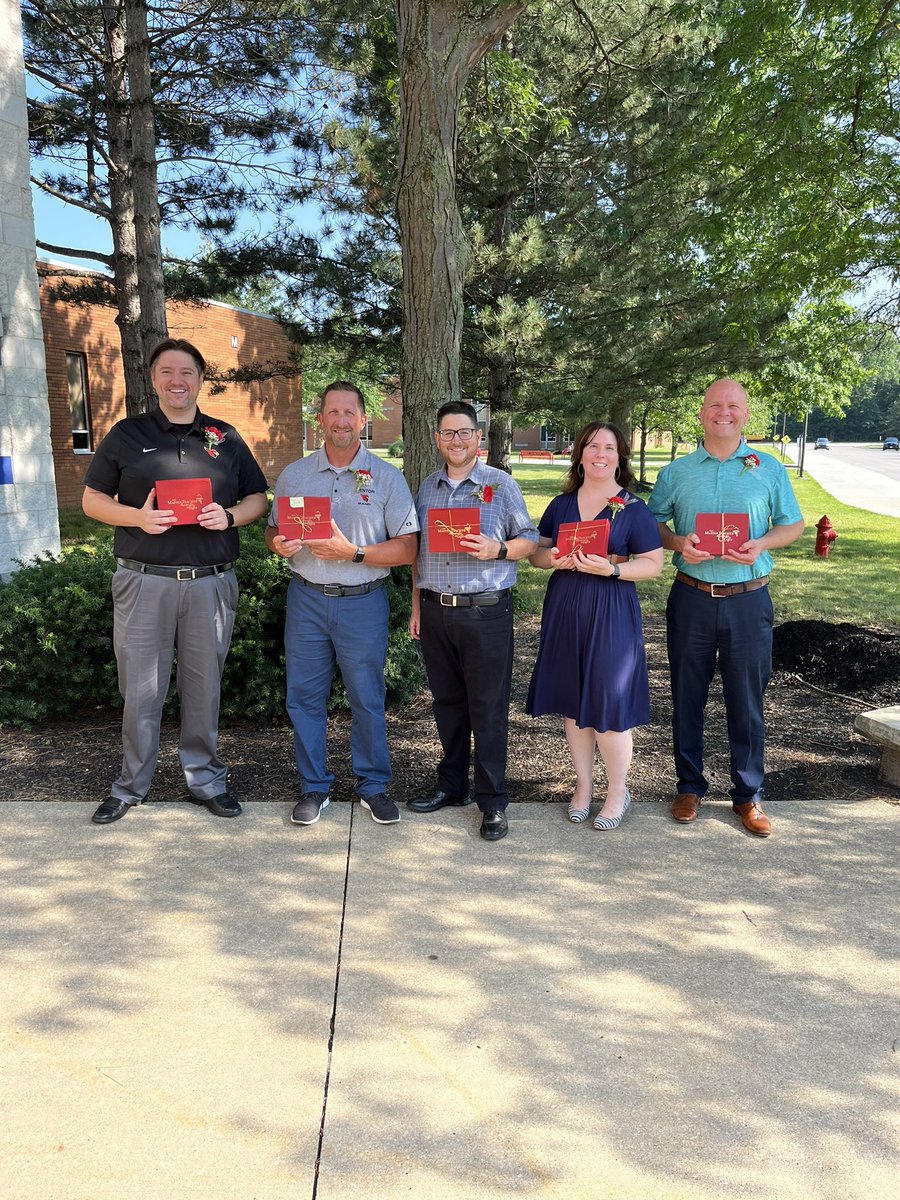Congratulations to this great MHS music department team on earning the excellence in team collaboration award! So proud of the work you do! #OnceACard