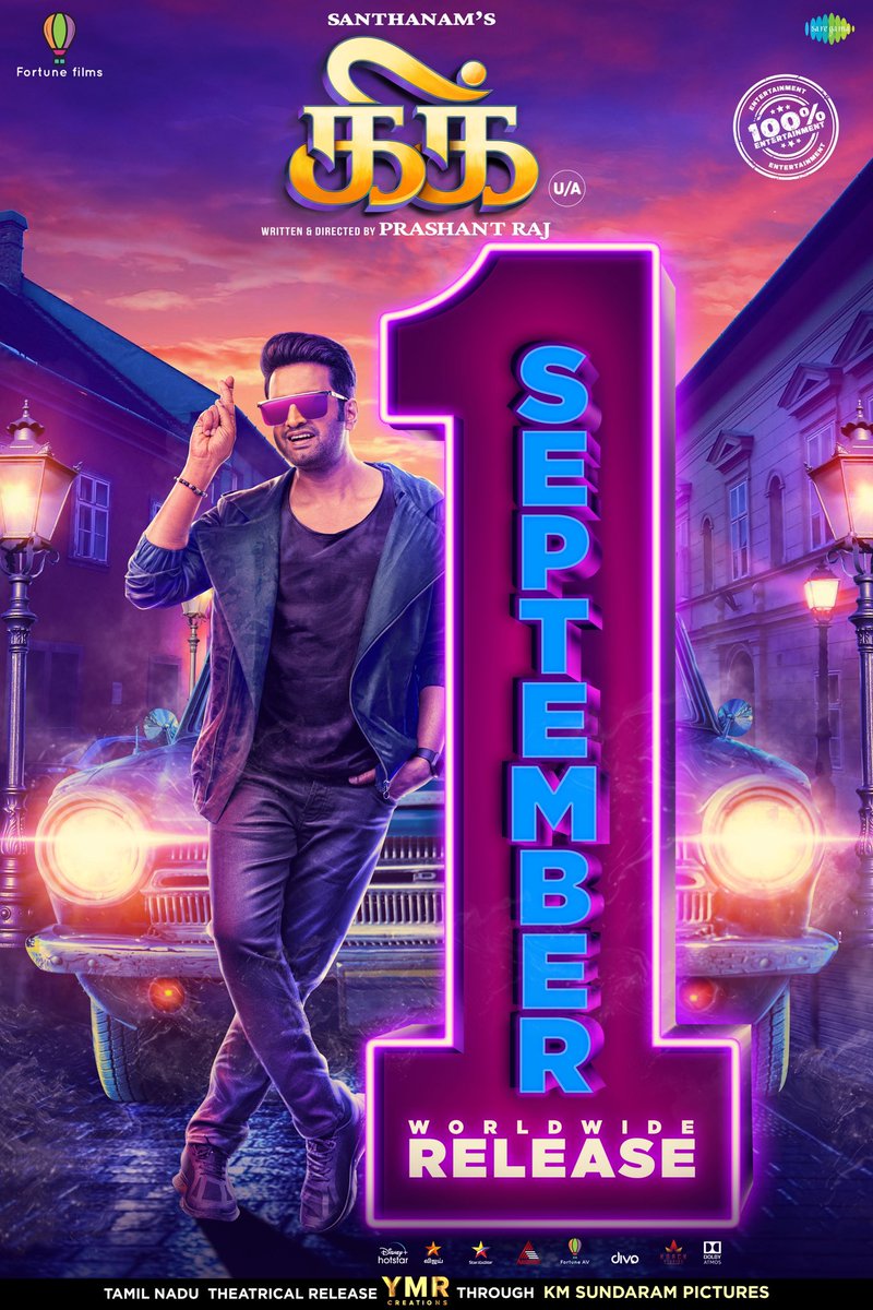 iamsanthanam's tweet photo. #Kick Releasing in theatres this September 1st Worldwide 🤞
A @iamprashantraj Film 🎥 
@iamnaveenraaj @tanyahopee @Fortune_films @saregamasouth https://t.co/AH29KcgUiO