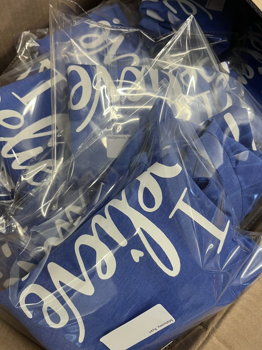 FcsHighlands's tweet photo. Bluebird Embroidery already hard at work on HHS faculty shirts for the first day of school! #firstdayofschool #ibelieveinyou https://t.co/vQQRX2ySzL