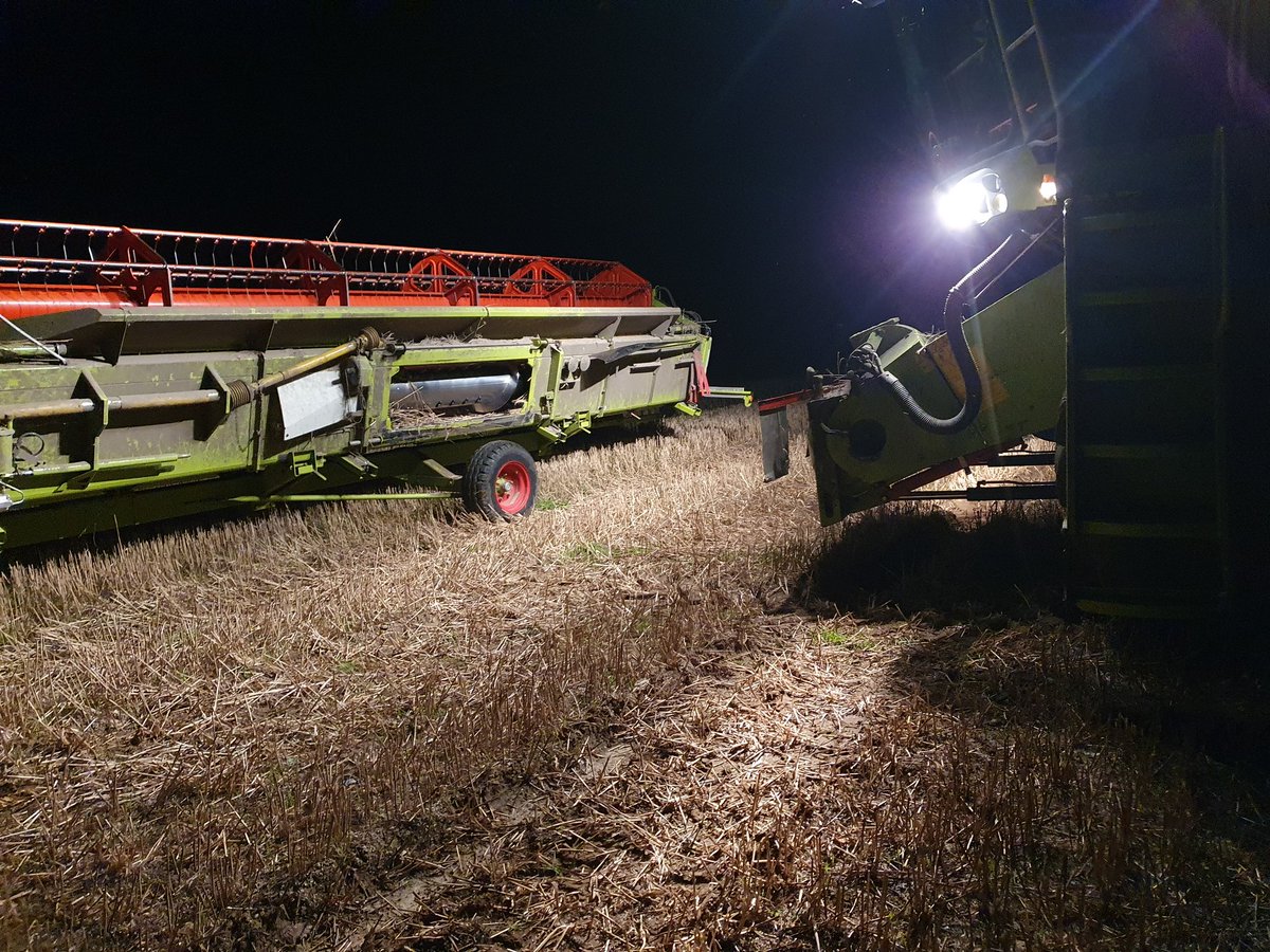 agritof80's tweet image. Quand ça fait des paquets en permanence devant la coupe, il est temps d&apos;arrêter avant de bourrer la moissonneuse-batteuse.
Le grain est assez sec (15.7) mais la paille trop moite avec la rosée.
Fin de la journée de moisson commencée à 10h mais pas fin de la #moisson2023
#FrAgTw