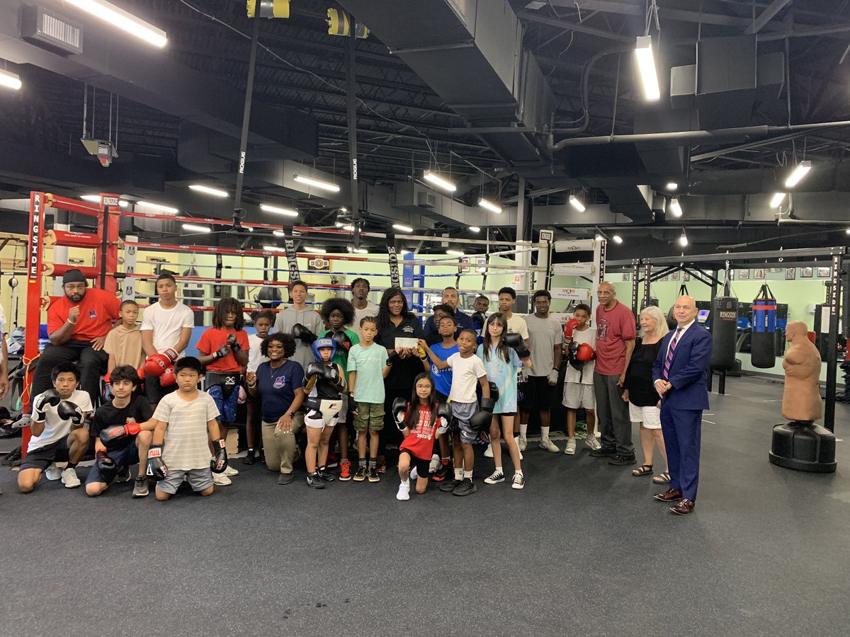 Thrilled for the boxers at the Forest-Audelia Boxing Gym - this generous gift from the North Lake Highlands Public Improvement District will allow them to participate in out-of-the-area competitions!  Many thanks!