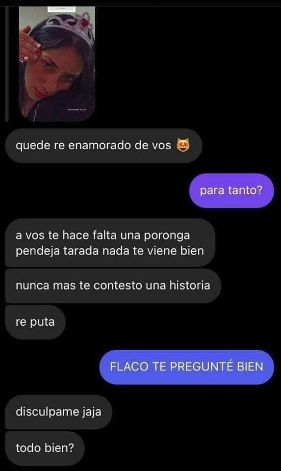 quede re enamorado de vos😻