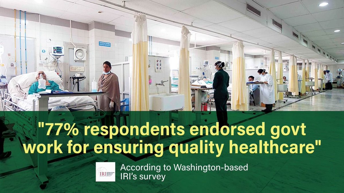 National Survey Of #Bangladesh: @IRI_Polls @IRIglobal 
---
According to the survey, 77% of people approve of the #AwamiLeague's govt's work on ensuring quality #healthcare.
👉rtvonline.com/english/englis…
#SheikhHasina #CommunityClinic #SheikhHasinaForPeace 
#SheikhHasinaForProgress