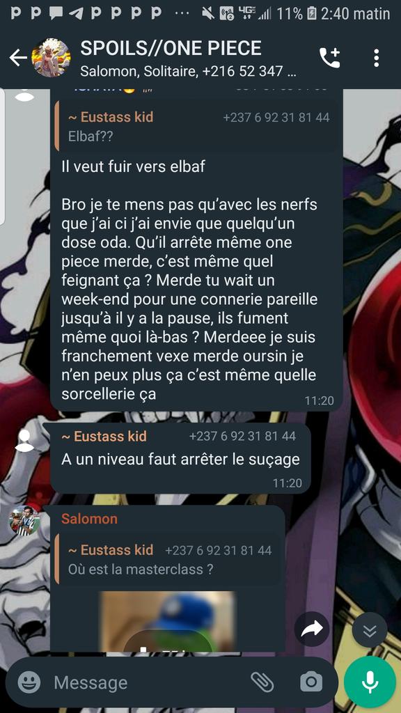 Ulrichfokam1's tweet photo. @Eiichiro_Staff voilà votre travail. 
Des gens comptent sur vous. https://t.co/HzeJxBcRRr