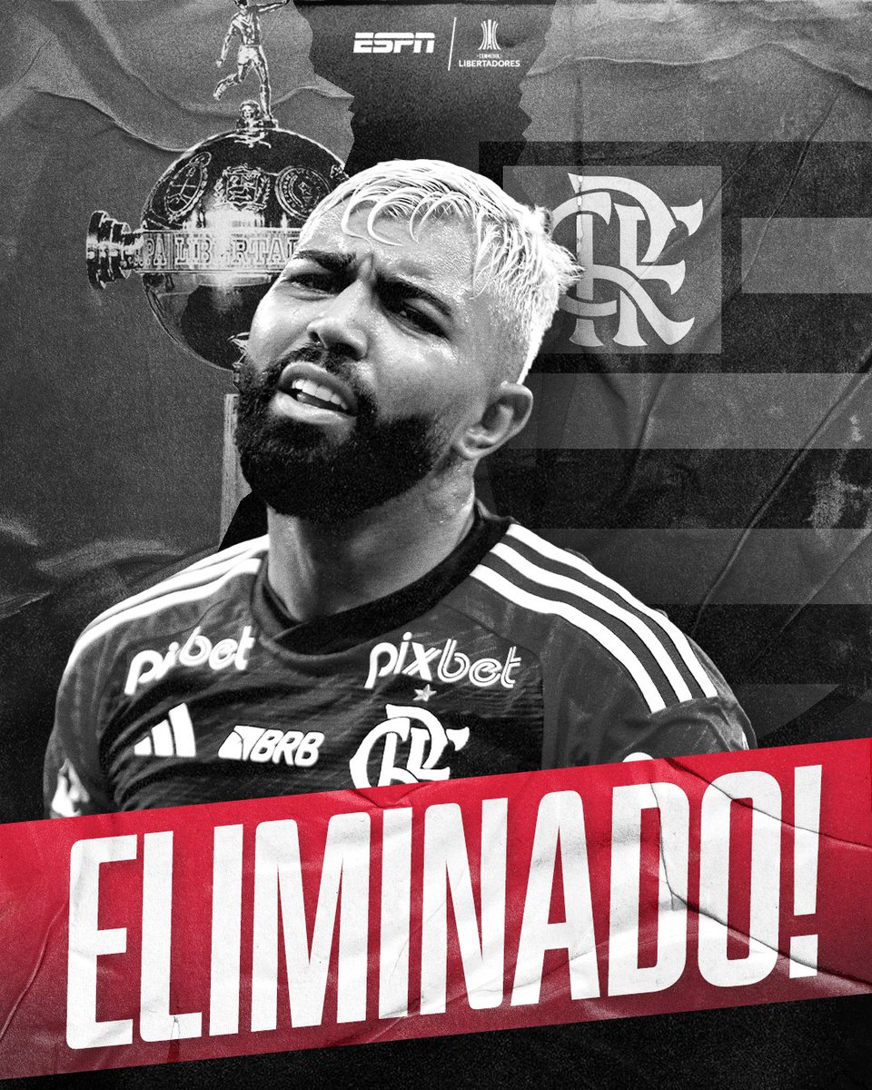 SportsCenterBR's tweet photo. Não deu para o Rubro-negro!😰
Flamengo perde para o Olimpia e está fora da CONMEBOL Libertadores. 

#LibertadoresNaESPN #FutebolNaESPN https://t.co/bbPFhhNVmQ