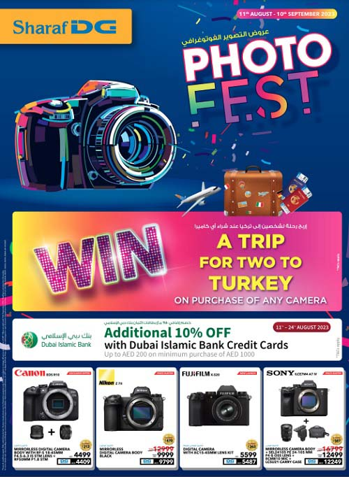 tomatosale_UAE's tweet photo. Photo Fest at Sharaf DG. Offer Valid from 11 AUGUST – 10 September 2023.

Visit https://t.co/LuaVhgC2SQ for more Details.     
#OfferSale #shop #UAE #Dubai #Deals #weekend #iPhone #Apple #jbl #earphones #sharafdg #summer #Nikon #canonphotography #SonyAlpha #SLRC https://t.co/QCktT5hH1r