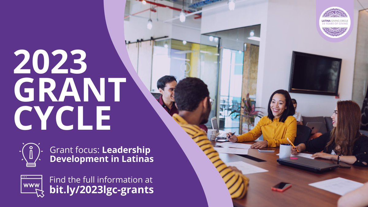 #ICYMI our 2023 Grant Cycle is now ✨OPEN✨! This year we're focusing on organizations that work to support the growth and impact of Latina leaders. Interested in learning more? Join us at Mujeres Brew House on August 17 for a grant cycle Q&A. RSVP: forms.gle/MdPzVZsCHTkSzE…