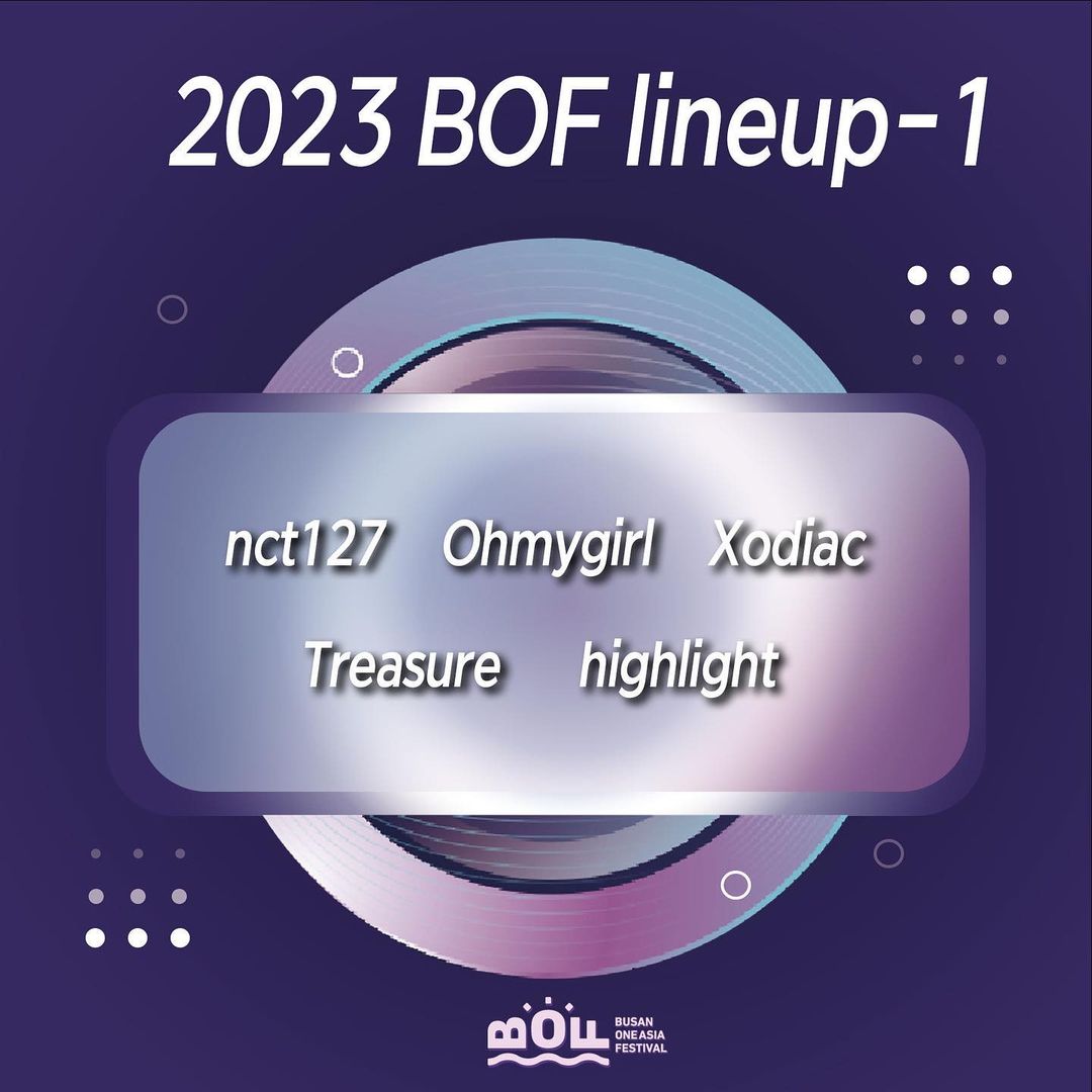info_xodiac's tweet photo. [📢] XODIAC SCHEDULE

2023 BOF lineup-1 😍

🟡 : Busan One Asia Festival
🗓 : 21 Oktober 2023
⏰ : 16.30 WIB

#XODIAC #소디엑 https://t.co/xbXhS6hSOh