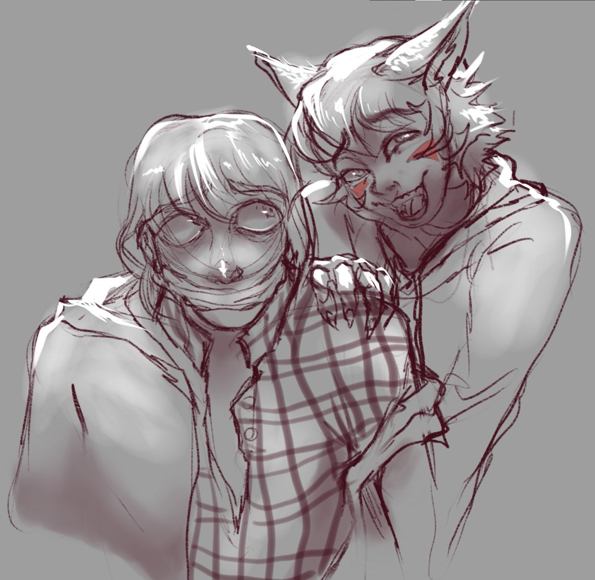 Pinkblue441's tweet image. A drawing recap from the game :p 
#renhana #btd2 #BTD
#BoyfriendToDeath #lawrencebtd #LAWRENCE #art #fandom #doodle #digitalart #BoyfriendToDeathgame