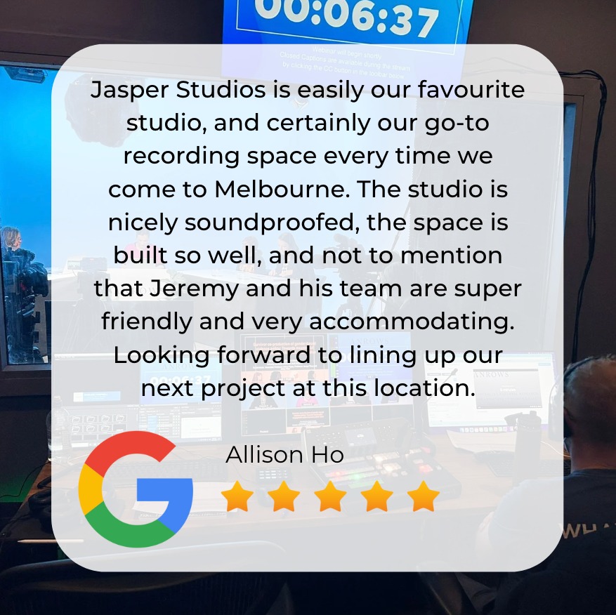 jasper_pictures's tweet photo. Thrilled to be Allison’s studio of choice!
If you’re looking for a studio in Melbourne, give The Jasper Picture Company a look. Visit https://t.co/WmW029luUO for all the details.
#videoproduction #studio #soundproofstudio #melbournestudio #musicvideo #podcasts #corporatevideos https://t.co/eVRmc3X9nw