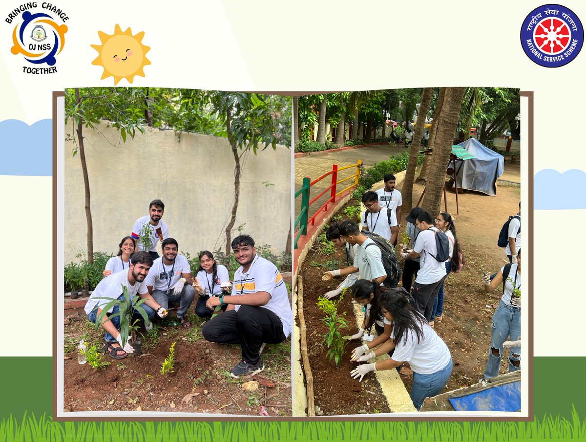 NSS_DJSCE's tweet photo. 𝐃𝐉𝐒𝐍𝐒𝐒 organized Tree Plantation Drive held on 𝟵𝐭𝐡 𝐀𝐮𝐠𝐮𝐬𝐭, 𝟮𝟬𝟮𝟯 under the campaign "𝐌𝐞𝐫𝐢 𝐌𝐢𝐭𝐭𝐢, 𝐌𝐞𝐫𝐚 𝐃𝐞𝐬𝐡" which was a great success with the plantation of 110 saplings in a single day!🌱
#GoNSS❤️ https://t.co/2k7PSd7LsW