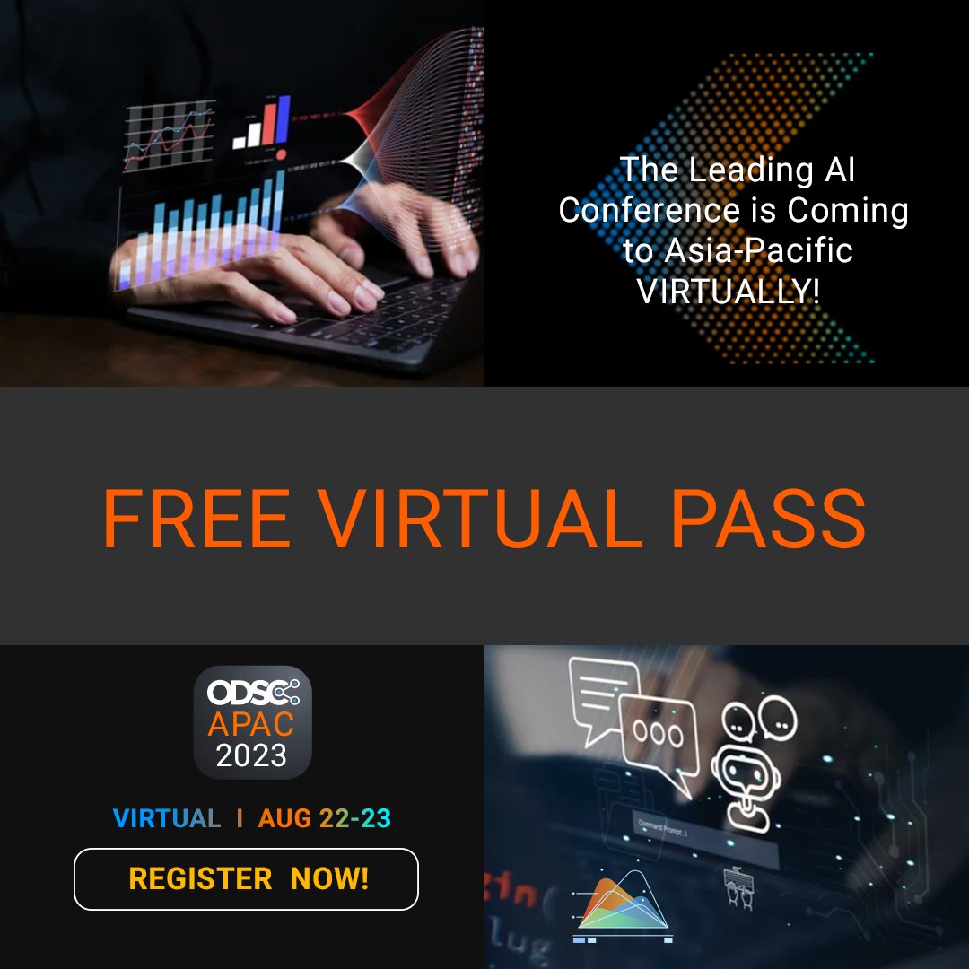 kduttnk's tweet image. RT kduttnk RT kduttnk RT kduttnk RT _odsc Get your free virtual pass for #ODSCAPAC and join us for 15+ expert-led talks on #NLP, #MachineLearning, LLMs, Data Engineering and much more. Register now: hubs.li/Q01-d1zk0  … …