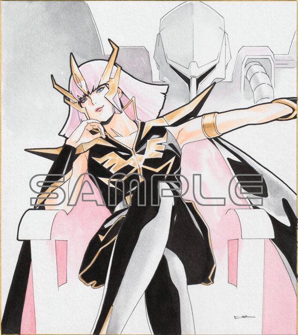 【色紙告知】

いつもコラムの挿絵でお世話になっている #池田和宏 氏の #直筆色紙 を今夏のコミケでも展示販売する事になりました。
この他にもまだありますので、是非、当日お立ち寄りの頂ければ嬉しいです(._.)φ

#ガンダム
#ハマーン様 