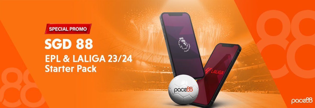 Pace88Official1's tweet photo. EPL  &amp; LALIGA SPECIAL STARTER PACK
Deposit &amp; claim SGD88 Bonus (New Member only)

Come to life, Come to Pace88!
The most safest online platform in Asia!

SG: +65 90828810
MY: +60 1120509626
#pace88 #ONLINECASINOSINGAPORE #ONLINECASINOSINGAPORE #sportsbetting #pace88sg
#pace88my https://t.co/3SRPdwoRuD