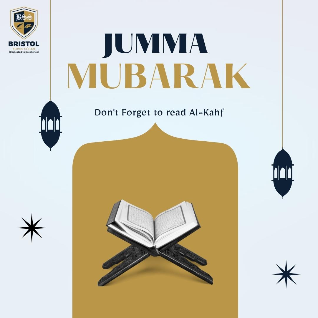 SystemBristol's tweet photo. 𝗝𝗨𝗠𝗠𝗔 𝗠𝗨𝗕𝗔𝗥𝗔𝗞 !🕌✨            

 At BRISTOL School System, we wish you a blessed and peaceful Friday.  Jumma Mubarak to all! 🕌💫  #bristolschoolsystem #JummaMubarak #FridayBlessings #QualityEducation #CharacterDevelopment #futureleaders #summercamp https://t.co/yOVsoqTdYP