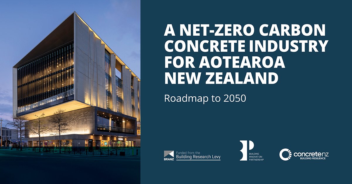 concrete_nz's tweet photo. With assistance from @jamespeshaw @concrete_nz launched the NZ concrete industry's 2050 Roadmap to net zero carbon - an ambitious but achievable target https://t.co/bW2hVm1YgC #concretenz #buildingresilience #concrete #netzerocarbon #sustainability #zeroemissions #decarbonization https://t.co/JI7ZoxDckR