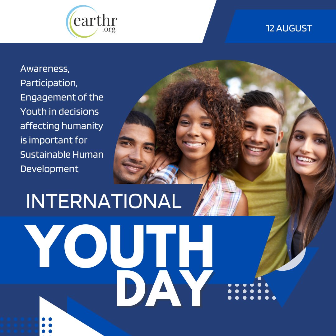 EarthrOrg's tweet photo. Empowering the future, one dream at a time. Happy International Youth Day!
 Let's celebrate the incredible potential and aspirations of our young generation. 💪🌍

#YouthDay #YouthEmpowerment #Awareness #inspirational #Sustainability #sustainable https://t.co/MlBHFyf5pU