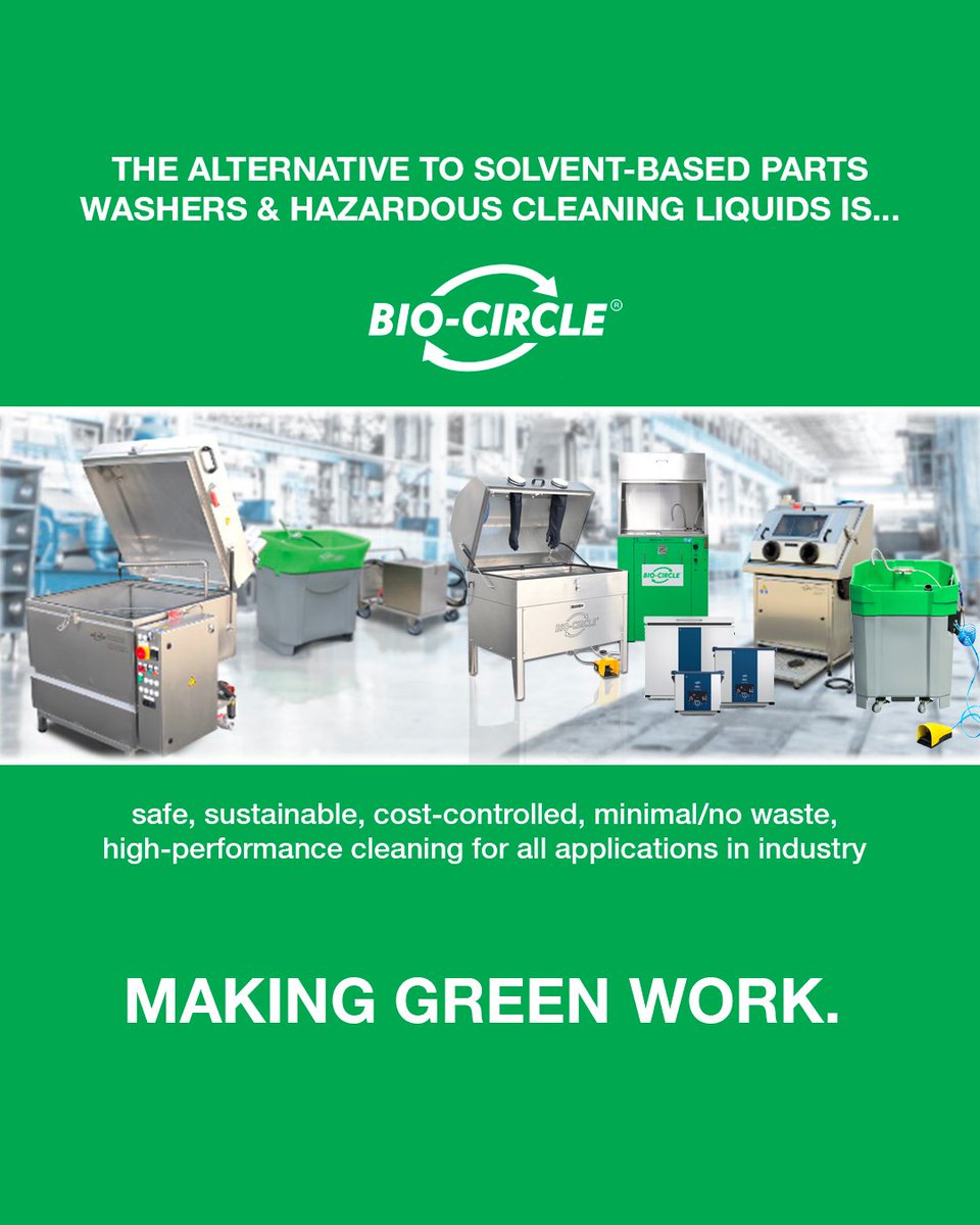 Greening up your production processes does not have to involve changing your entire infrastructure. The smallest tweaks can have a BIG impact.

DM us to find out more about transforming your parts cleaning processes so that they're more #sustainable, safe and cost-controlled.